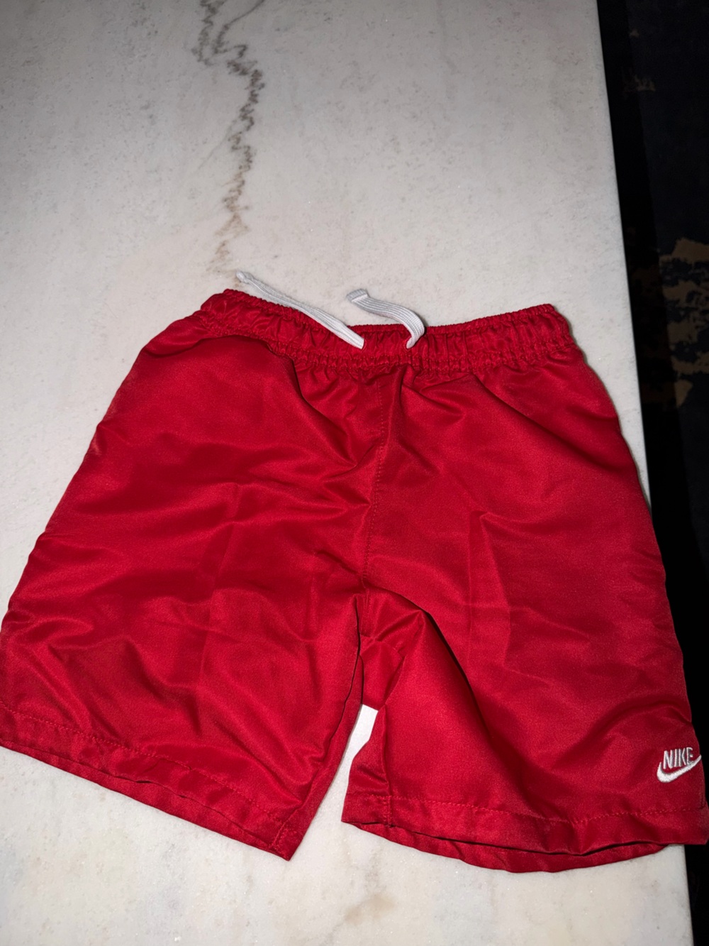 Nike Red Boys Athletic Shorts with Drawstring